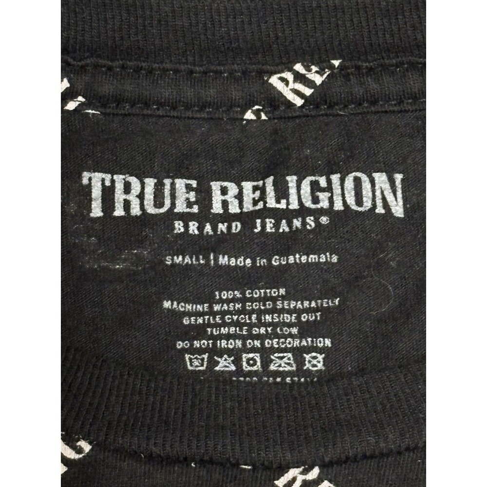 True Religion All Over Monogram T-Shirt Men’s Small - Picture 6 of 6